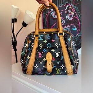 Louis Vuitton Black Multicolor Murakami Pricilla Bag